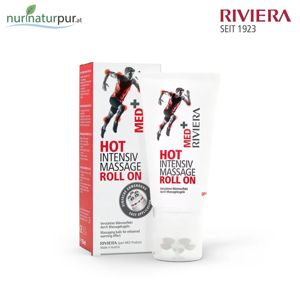 Riviera MED+ HOT Intensiv Massage Roll On 150 ml